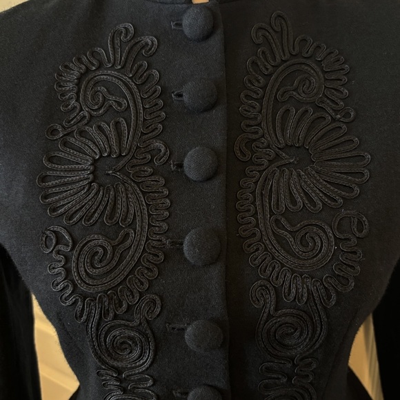 POLO Ralph Lauren Black Soutache Trim
Wool Blazer Jacket Women’s Size 4 - Picture 6 of 15